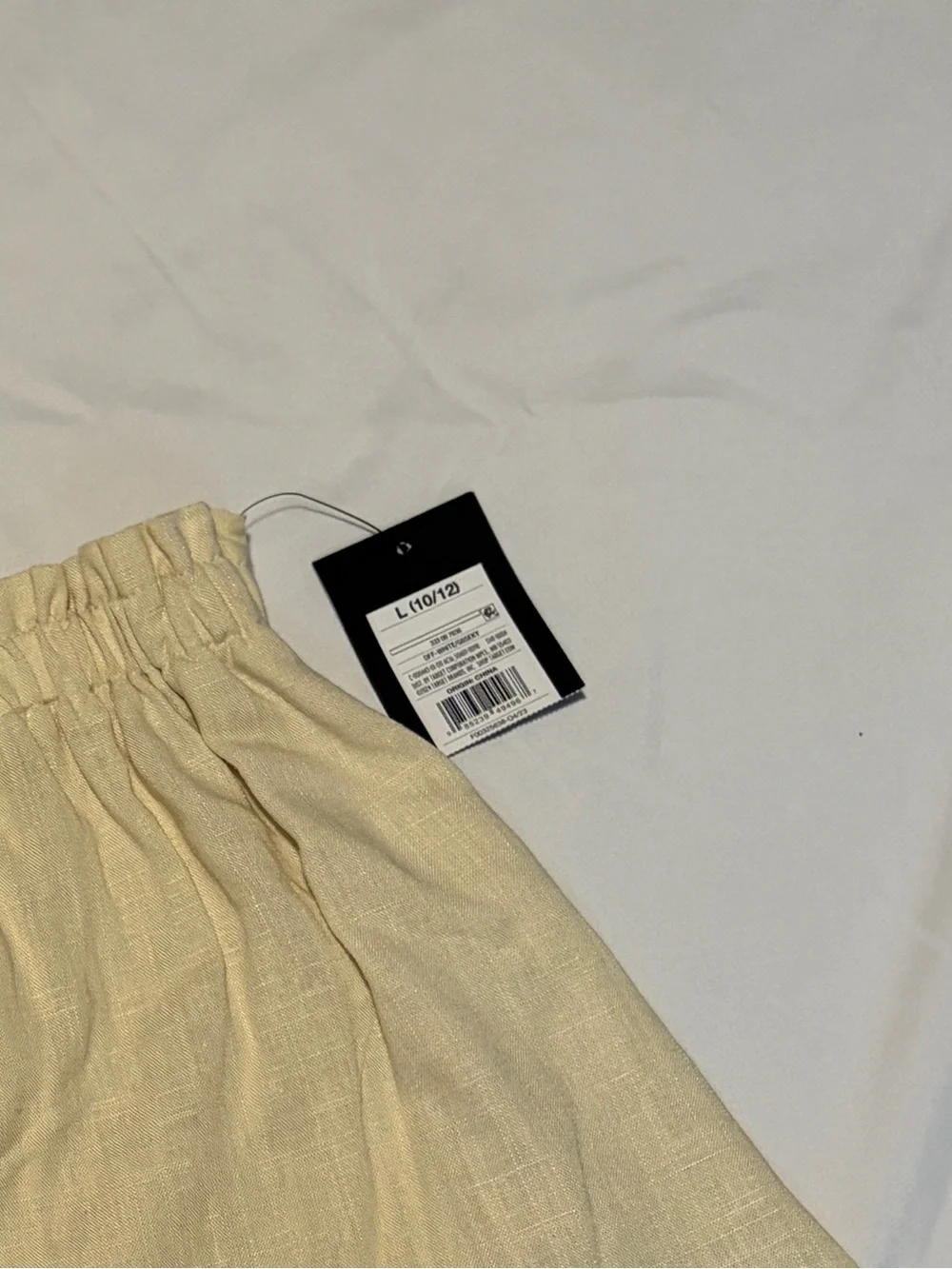 art class Girls' Beige Linen-blend Elastic-Waist Pull-On Shorts, NWT